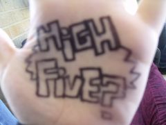 Oliver Sykes "High Five" (sharpie) Tattoo