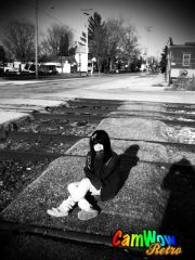 I took a pic of me on a railroad with my shadow in black&white. I'm soo brooding and deep. xD