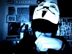Anonymous caught on camera.