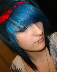 just blue haiurr