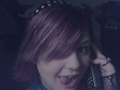 brand new hair color! hehe i love purple <3