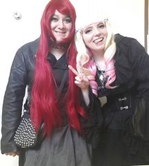 Chelsea and I ready for our first lolita meet! xD
