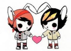 emo bunny love