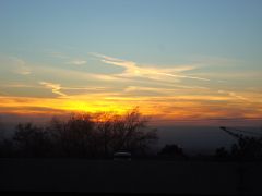 Sunset.