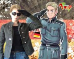 me cosplaying as germany!!!!!