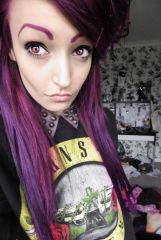 Purple Contacts and Hair