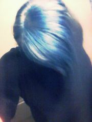 Yay blue hair XD
